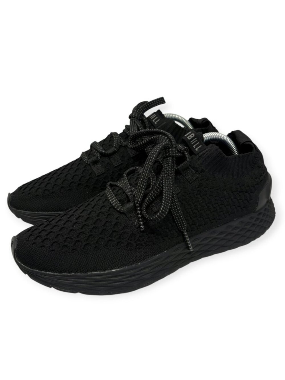 NOBULL Diamond Knit Runner Shoes Mens 9.5 Womens 11 Black Training Gym Weights